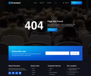 Eventech – Tech Event Conference & Expo Elementor Template Kit