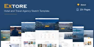 Extore - Hotel & Travel Agency Sketch Template