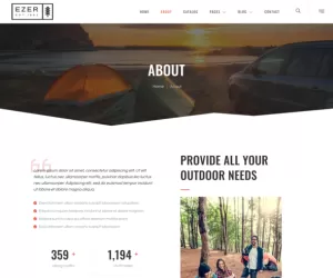 Ezer – Outdoor & Adventure Equipment Store Elementor Template Kit