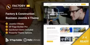 Factory Plus - Industrial & Construction Business Joomla 4 Template