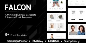 Falcon - Multipurpose Responsive Agency Email Template - StampReady + Mailster + Mailchimp