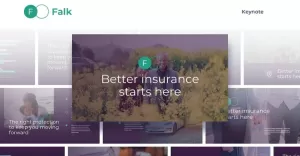 Falk - Marketing Insurance Keynote Template - TemplateMonster