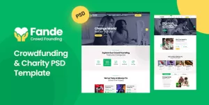 Fande - Crowdfunding & Charity PSD Template
