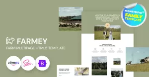 Farmey - Dairy Farm HTML5 Website Template - TemplateMonster