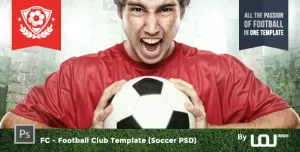 FC - Football Club Template (Soccer PSD)