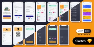 Finance MobileApp Template UI Kit (Light & Dark)