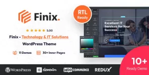 Finix - Technology & IT Solutions WordPress Theme + RTL Ready