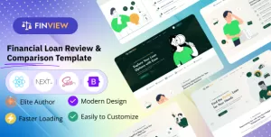 Finview - Financial Loan Review and Comparison Website React NEXT JS Template