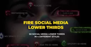 Fire Social Media Lower Thirds Motion Graphics template