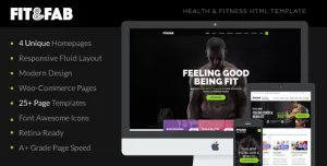 Fit & Fab - Aerobic, Gym and Fitness Bootstrap HTML5 Template