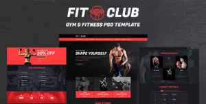 FITCLUB - Gym and Fitness Landing Page