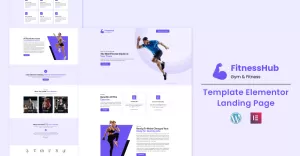 FitnessHub - Gym and Fitness Elementor Landing Page Template