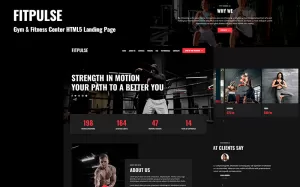 Fitpulse - Gym & Fitness Center HTML5 Landing Page Template