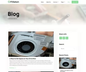 Fixeton - Computer Repair Service Elementor Template Kit
