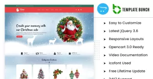 Flame Christmas - OpenCart Theme for eCommerce Website Template
