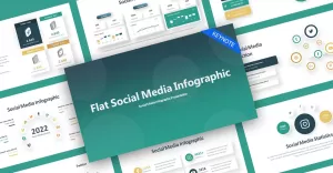 Flat Social Media Infographic Keynote Template