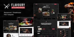 FLAVOURY - Restaurant / Steakhouse PSD Template