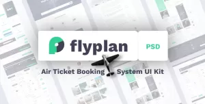 FlyPlan - Air Ticket Booking System PSD Kit