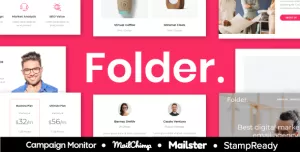Folder - 30+ Modules Responsive Email Template + Mailchimp Editor + Campaign Monitor & Mailster