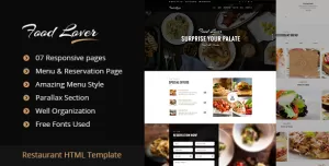 Food Lover Restaurant HTML Template
