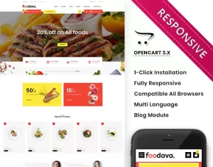 Foodava - The food Store OpenCart Template - TemplateMonster