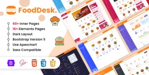 FoodDesk - Food Delivery Admin Dashboard Bootstrap HTML Template