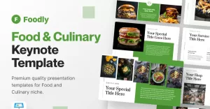 Foodly - Food and Culinary Keynote Presentation Template