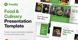 Foodly - Food and Culinary PowerPoint Presentation Template