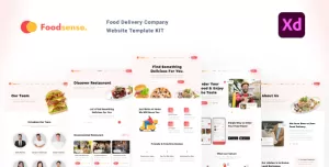 FoodSense - Food delivery website template kit