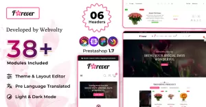 Forever Flowers - Gifts Mega PrestaShop 8.0 Premium Responsive Theme