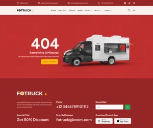 Fotruck - Food Truck, Cafe & Restaurant Elementor Template Kit