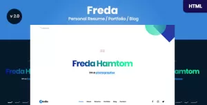 Freda - Personal Resume / Portfolio / Blog / HTML Template