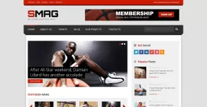 Free Basketball Blog WordPress Theme - TemplateMonster