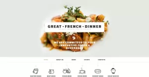 Free French Restaurant Responsive Website Design