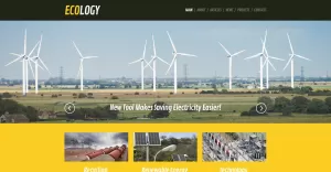 Free Wind Energy Responsive WordPress Design