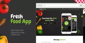 Fresh Food App – One Page Template