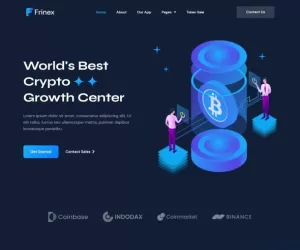 Frinex  Blockchain Cryptocurrency & Bitcoin Elementor Template Kit