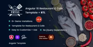 Fryio - Restaurant Cafe & Food Shop Angular 17+ Template