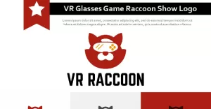 Fun VR Glasses Game Raccoon Show Animal Logo