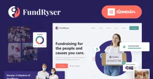Fundryser - Charity Fundraising Donation Elementor WordPress Theme