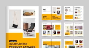 Furniture catalog magazine template vector - TemplateMonster