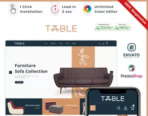 Furniture Table Mega Store PrestaShop Theme - TemplateMonster