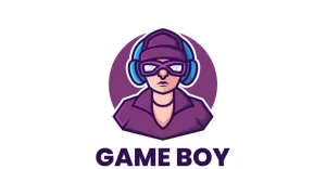 Game Boy Mascot Cartoon Logo
