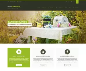 Gardening and Landscaping WordPress theme for gardening services SKT