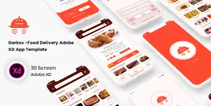 Garkos - Food Delivery Adobe XD App Template