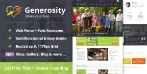 Generosity - Multipurpose Charity/Nonprofit HTML Template