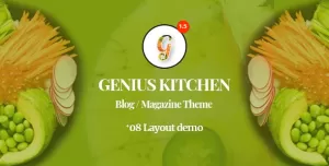 Genius Kitchen -  News Magazine and Blog Food WordPress Theme