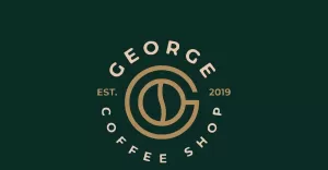 George Coffee Shop Logo Vector