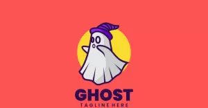 Ghost Cartoon Logo Design
