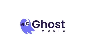 Ghost Music Simple Logo Style